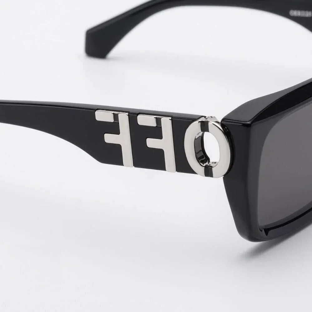 NWT Off-White Hays Black Rectangle 54mm Sunglasses